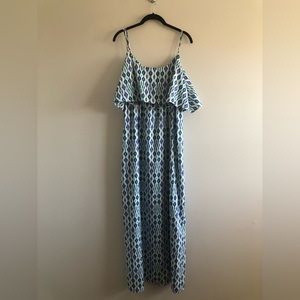 NWT- Motherhood Maternity Spaghetti Strap Maxi Multicolor Print Dress